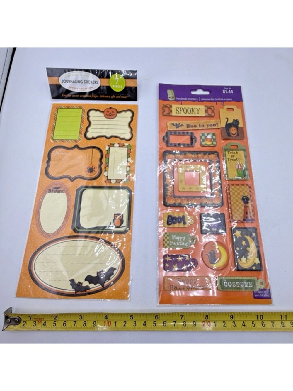 Scrapbook Kit Fall Halloween Sticker Lot Of 5 Packages Unused Spooky Fall Bat - Picture 3 of 16